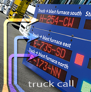 Truck call system in the steel industry
